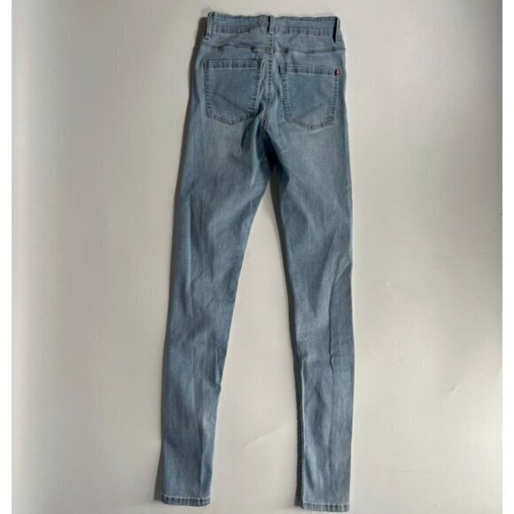 Bullhead Jeans Juniors 1 Skinniest Super High Rise Denim Light Blue Wash Stretch - Picture 10 of 12